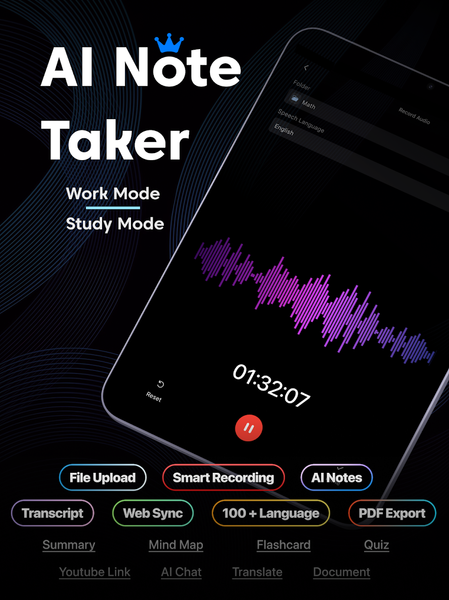NoteX: AI Note Taker, Notebook - عکس برنامه موبایلی اندروید