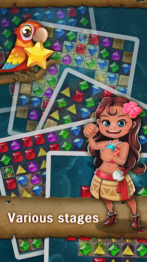Jewels Island : Match 3 Puzzle - Gameplay image of android game