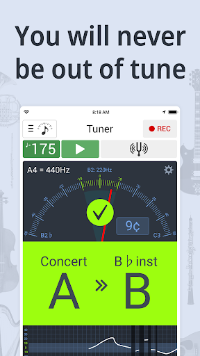 Tuner & Metronome - عکس برنامه موبایلی اندروید