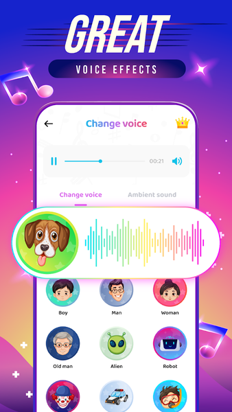 Voice Changer with AI Effects - عکس برنامه موبایلی اندروید