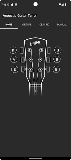 Acoustic Guitar Tuner - عکس برنامه موبایلی اندروید