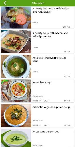 Soup recipes - عکس برنامه موبایلی اندروید