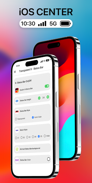 Transparent iOS X - Status Bar - عکس برنامه موبایلی اندروید