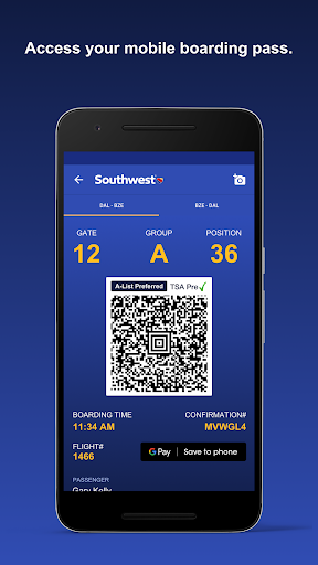 Southwest Airlines: Travel App - Image screenshot of android app