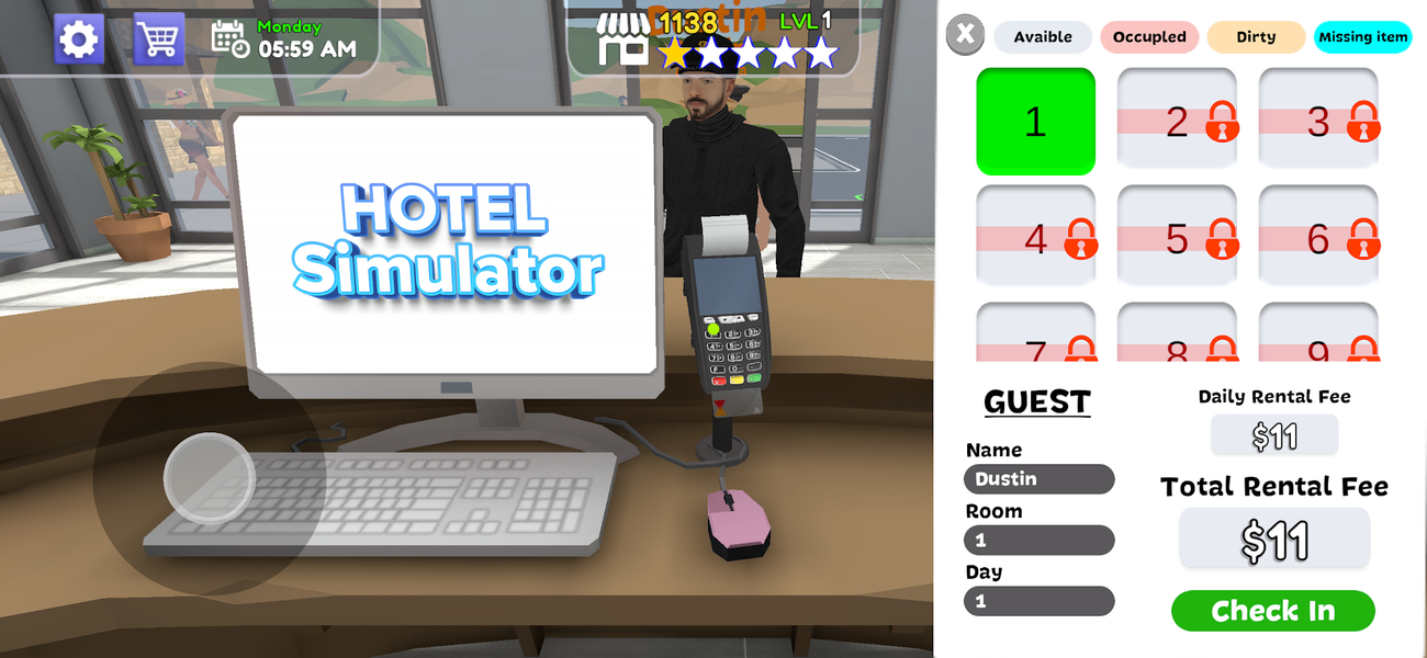 Hotel Manager Simulator 3D - عکس بازی موبایلی اندروید