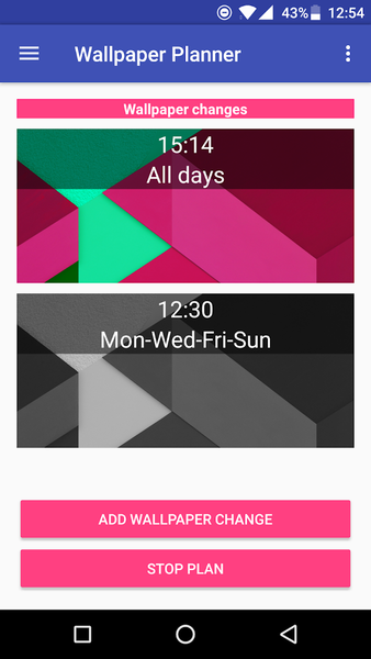 Auto Wallpaper Changer - Wallpaper Planner - Image screenshot of android app