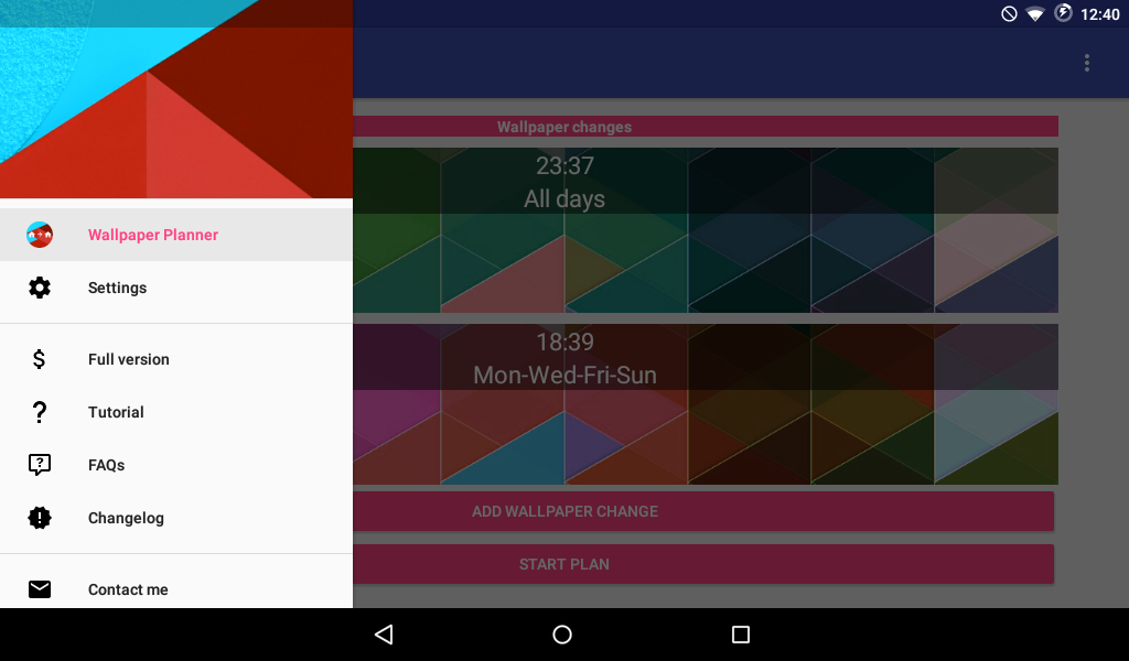 Auto Wallpaper Changer - Wallpaper Planner - Image screenshot of android app