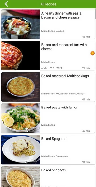 Spaghetti recipes - عکس برنامه موبایلی اندروید