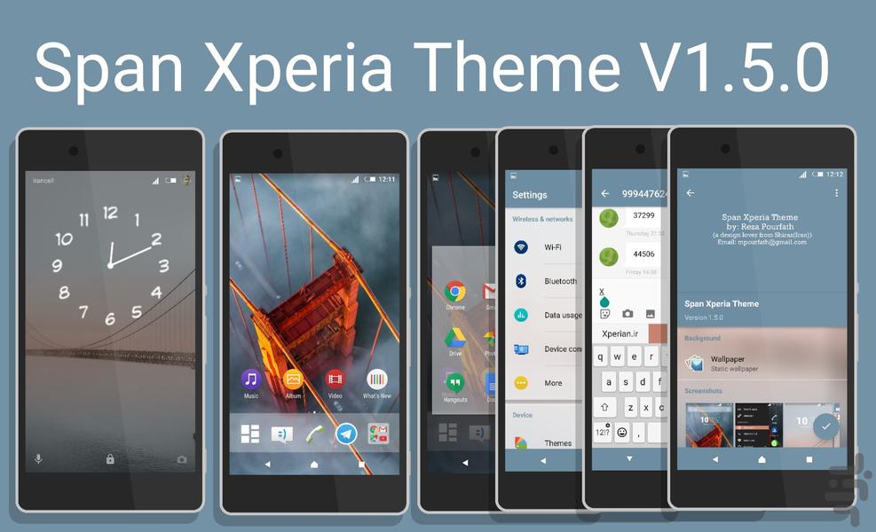Span Xperia Theme - Image screenshot of android app