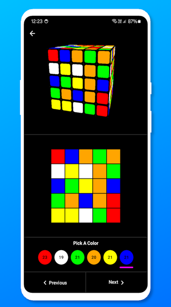 Cube Solver 5x5 - Gameplay image of android game