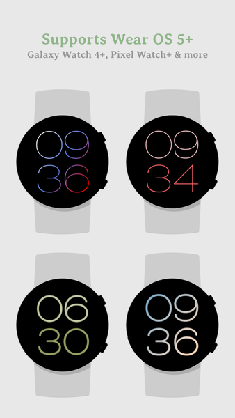 Thin Pixel Watch Face - عکس برنامه موبایلی اندروید