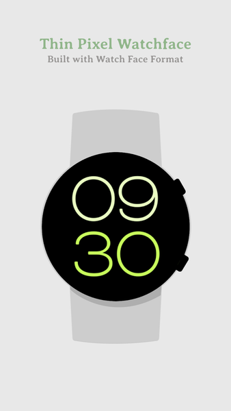Thin Pixel Watch Face - عکس برنامه موبایلی اندروید
