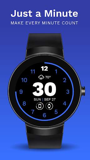 Just a Minute™ Wear Watch Face - Image screenshot of android app