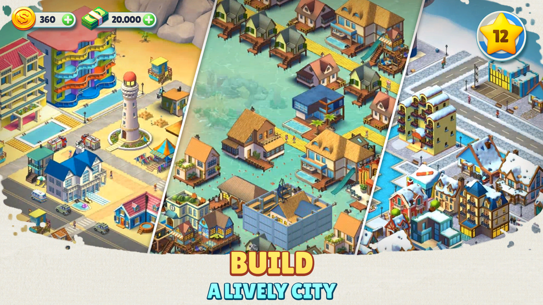 Cozy Town: Build Explore Game - عکس بازی موبایلی اندروید