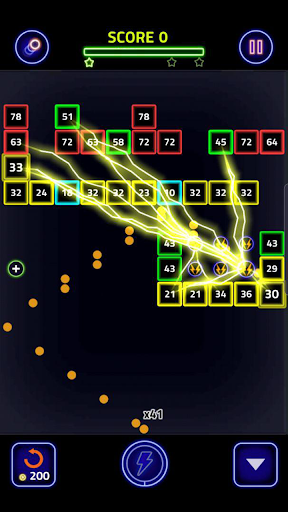 Brick Breaker Glow - Gameplay image of android game