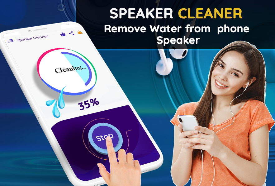 Speaker Cleaner App - عکس برنامه موبایلی اندروید