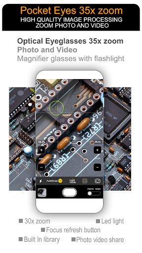 Pocket Eyes reading glasses. (Magnifier glasses) - Image screenshot of android app