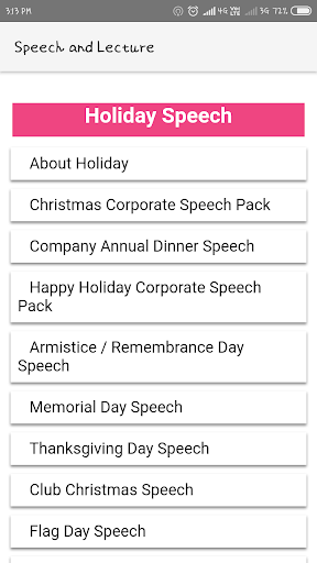 Speech Topics in English - Image screenshot of android app