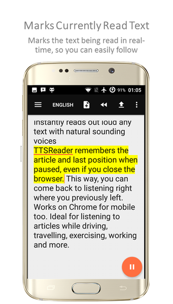 TTSReader Pro - Text To Speech - Image screenshot of android app