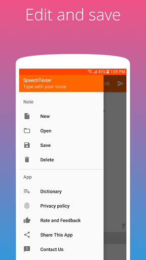 SpeechTexter - تبدیل گفتار به متن - Image screenshot of android app