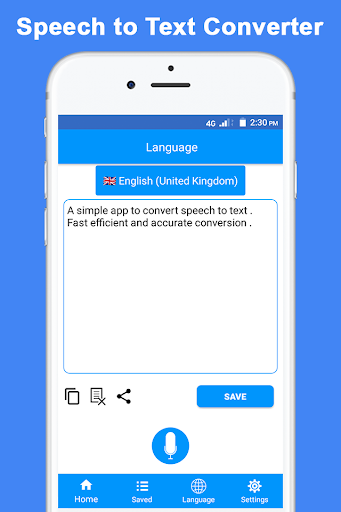 Speech to Text Converter - عکس برنامه موبایلی اندروید