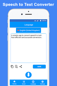 Speech to Text Converter - عکس برنامه موبایلی اندروید