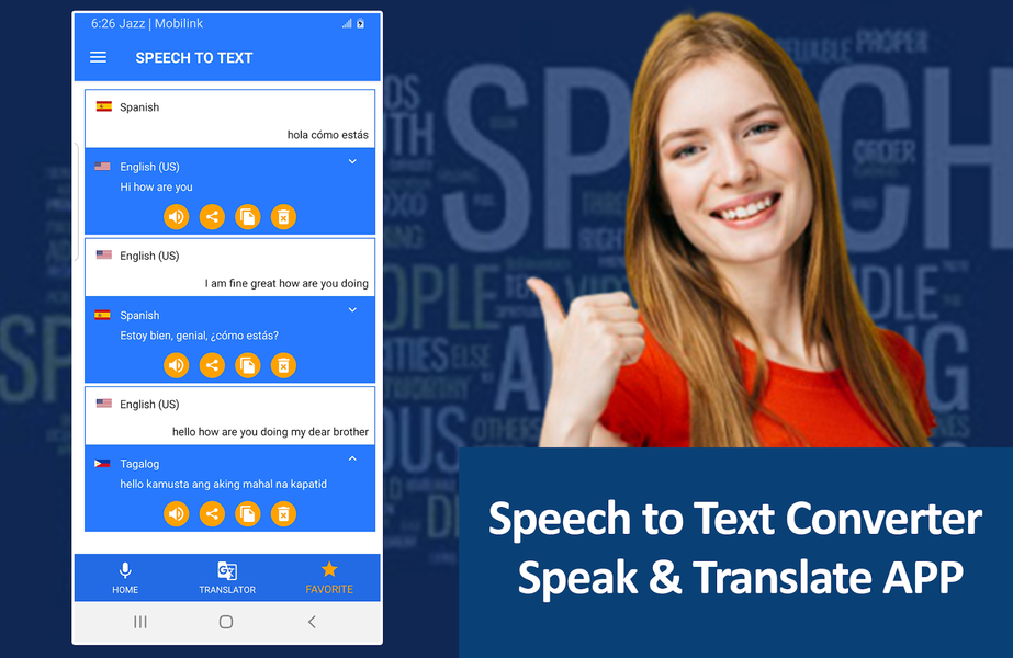 Speech to Text Converter & Voi - عکس برنامه موبایلی اندروید