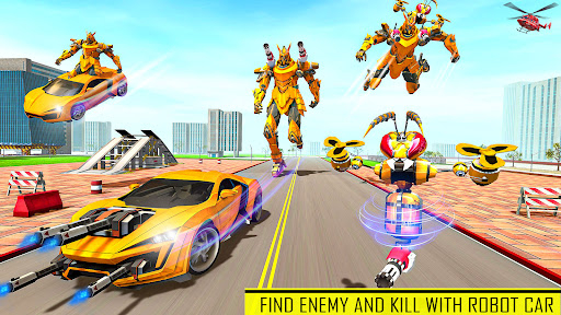 Robot Hero Police Car Transform Racing & Shooting Game: Kill