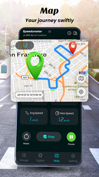 Speedometer: GPS Speed Tracker - عکس برنامه موبایلی اندروید