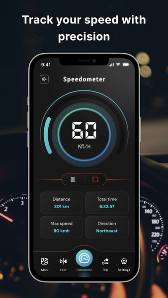 Track Speed: Speedometer GPS - عکس برنامه موبایلی اندروید