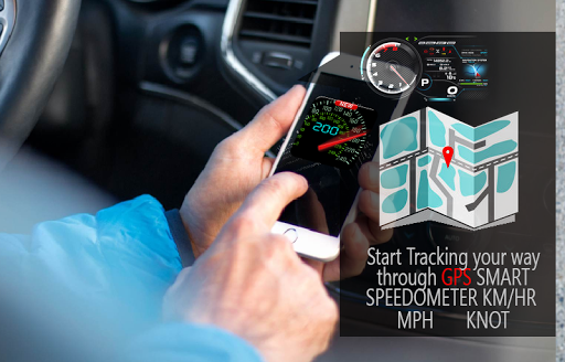 Speedometer HUD Pro-GPS Digital Tracking distance - Image screenshot of android app