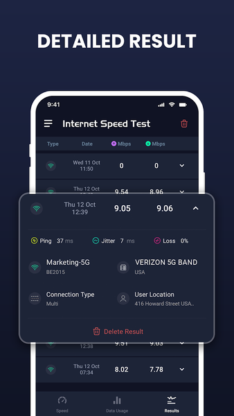 Internet Speed Test-4G 5G Wifi - Image screenshot of android app