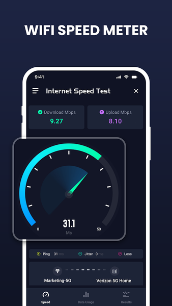Internet Speed Test-4G 5G Wifi - عکس برنامه موبایلی اندروید
