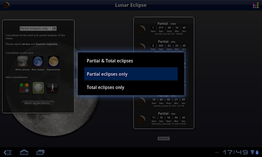 Lunar Eclipse Lite - عکس برنامه موبایلی اندروید