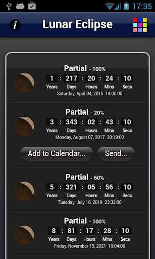 Lunar Eclipse Lite - عکس برنامه موبایلی اندروید