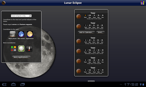 Lunar Eclipse Lite - عکس برنامه موبایلی اندروید
