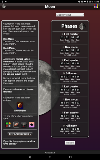 Moon Phases - Image screenshot of android app