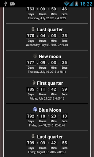 Moon Phases - Image screenshot of android app