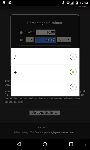 Percentage Lite - عکس برنامه موبایلی اندروید