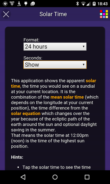 Solar Time - عکس برنامه موبایلی اندروید
