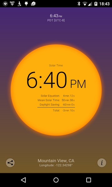 Solar Time - Image screenshot of android app