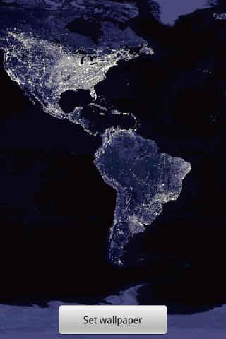 Night Earth Live Wallpaper - Image screenshot of android app