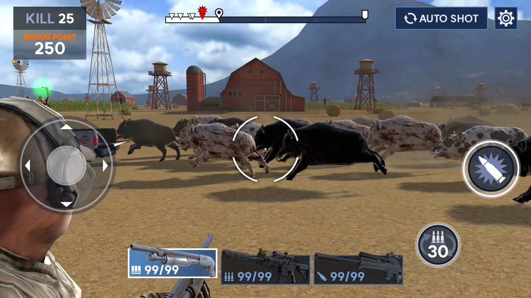 Heli Hog Hunt - Sniper Game - Gameplay image of android game