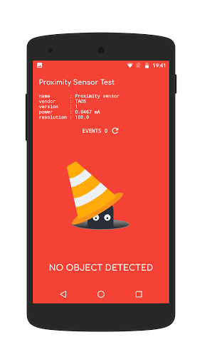 Proximity Sensor Test, Counter & Info - Image screenshot of android app