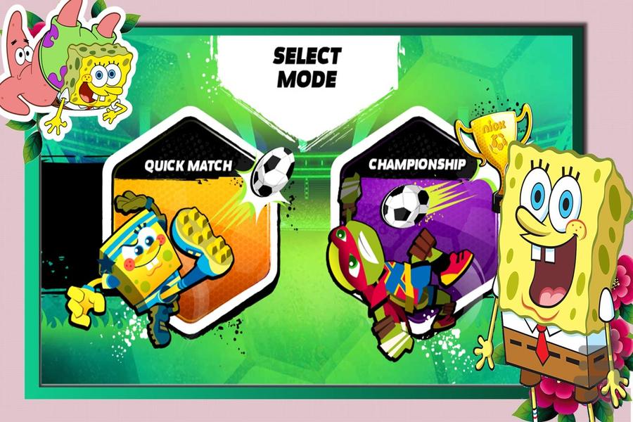 بازی فوتبال بابسفنجی - Gameplay image of android game
