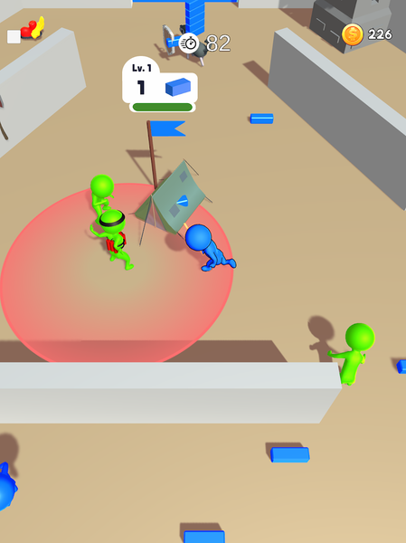 Escape Walls: Zombie Defense - Gameplay image of android game