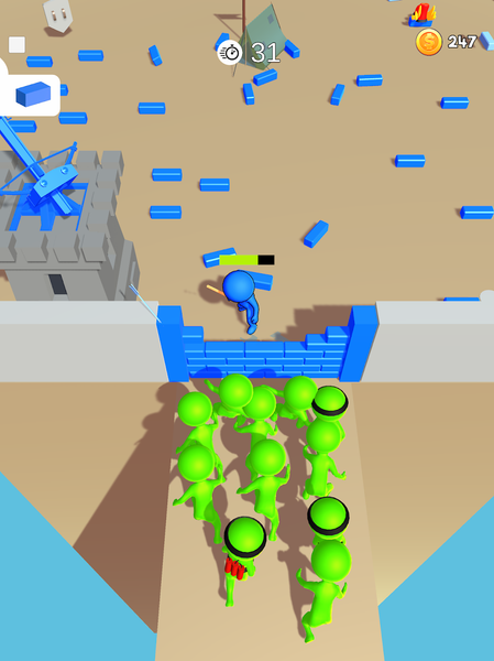 Escape Walls: Zombie Defense - Gameplay image of android game