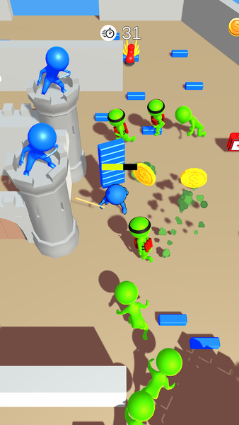 Escape Walls: Zombie Defense - Gameplay image of android game