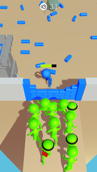 Escape Walls: Zombie Defense - Gameplay image of android game