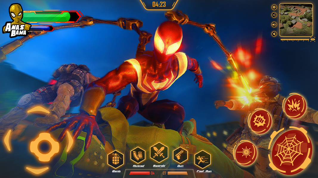 Iron Super Hero - Spider Games - Gameplay image of android game